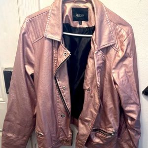 Beautiful pink faux leather jacket